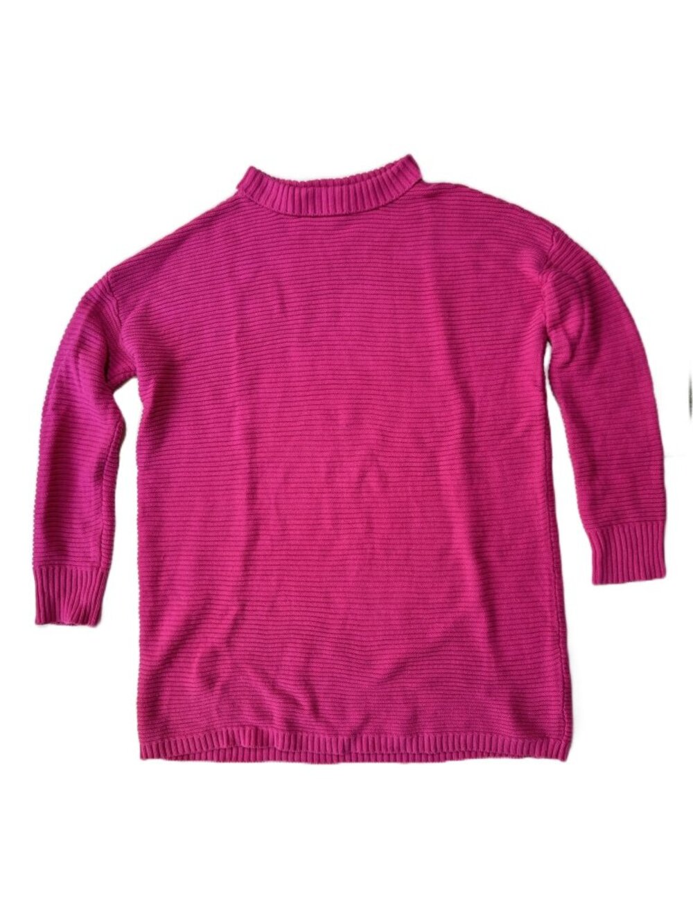 Melrose & Market Oversize Bright Pink Long Length Sweater sz L